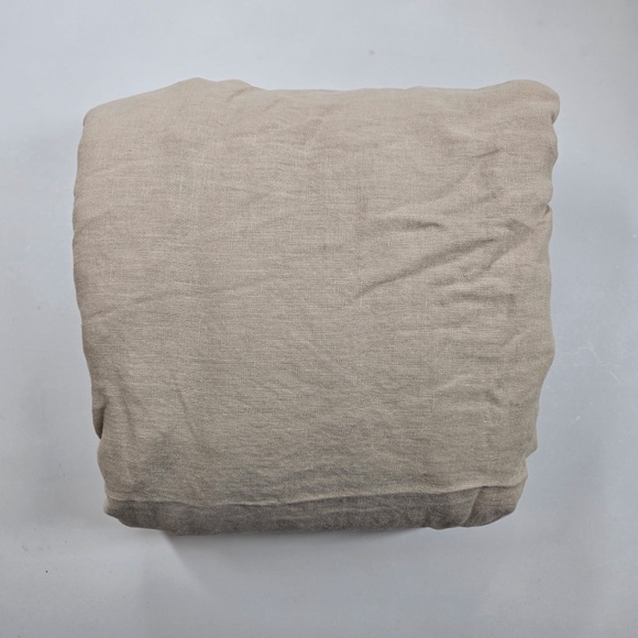 QUINCE European Linen Fitted Sheet Set Full Toffee 4113 - Picture 4 of 8